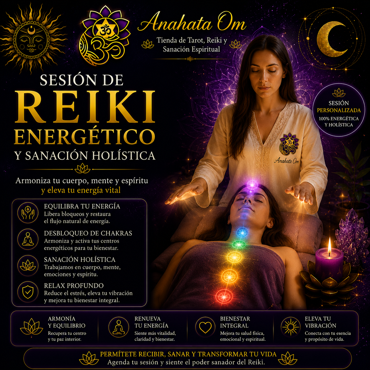 Sesión de Reiki Energético y Sanación Holística
